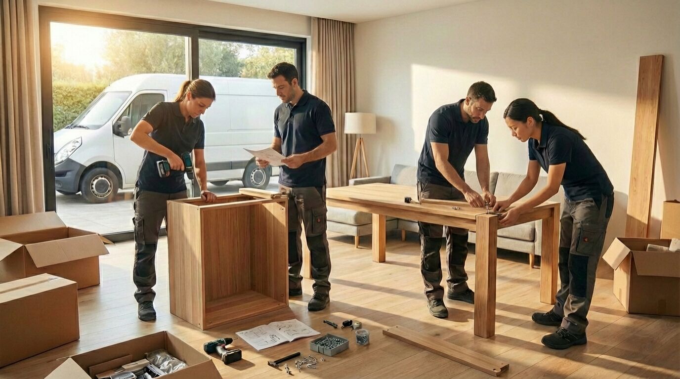 Equipo GMALAGA realizando montaje